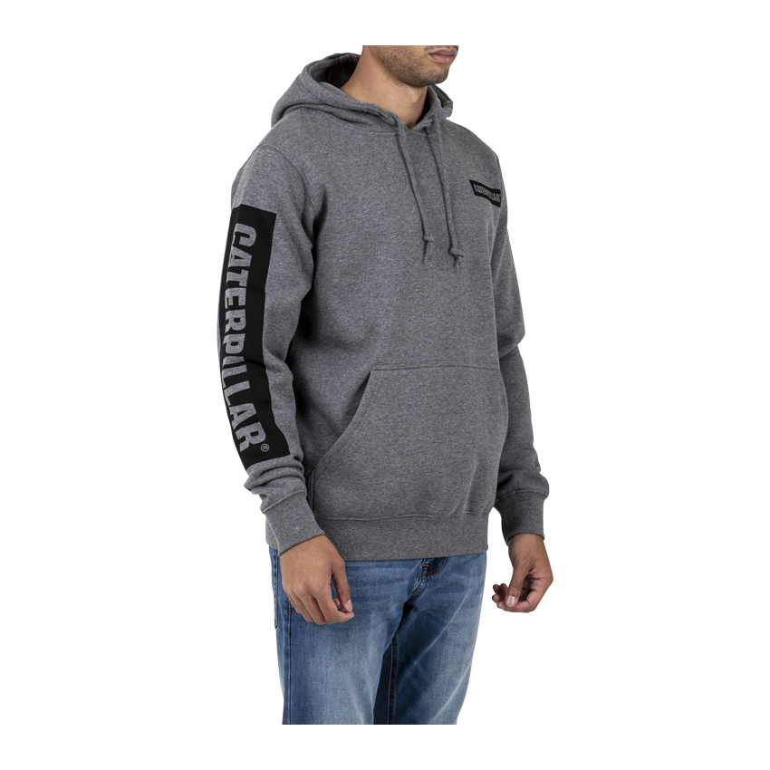 Caterpillar Clothing South Africa - Cat Men's Triton Block Hoody Hoodies Dark Grey MU3079146